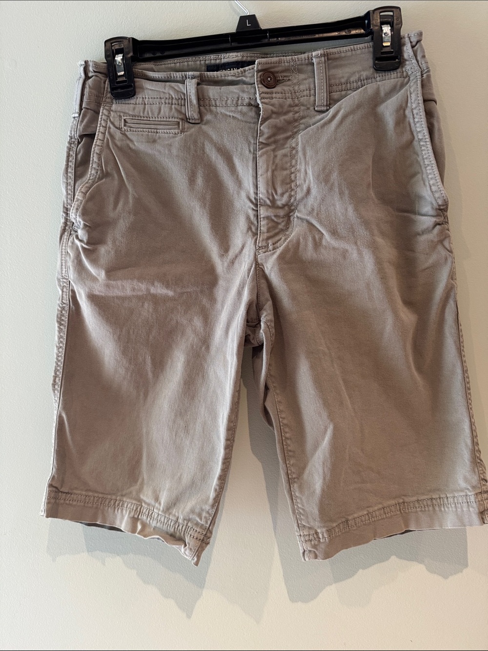 AEO Men's Cotton Chino Shorts - Taupe